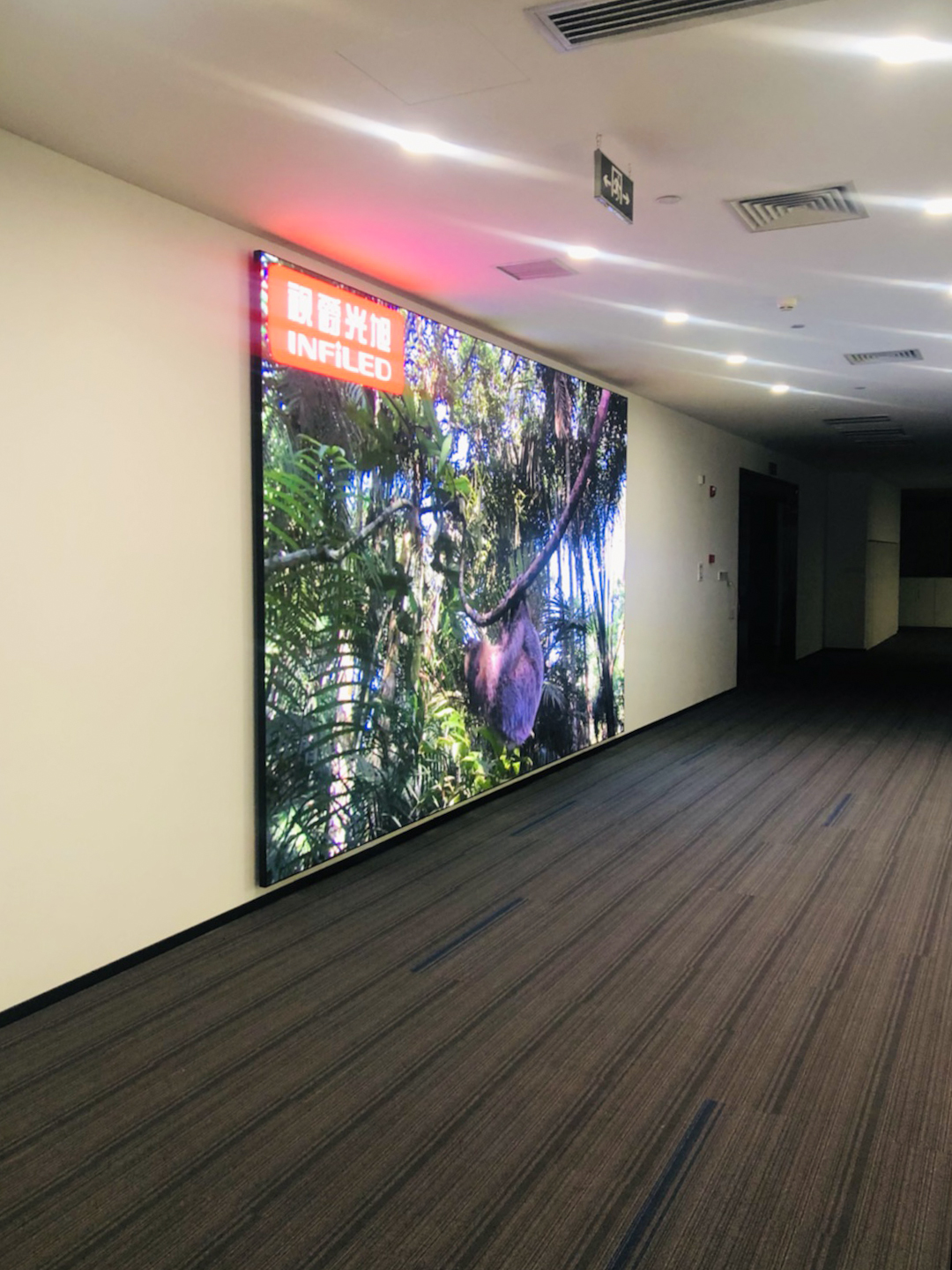 INFiLED Ultra-Thin 4K Resolution LED Display Mounted in the New Office of Guotai Junan Securities in Shanghai Chengchuang Fintech International Industrial Park