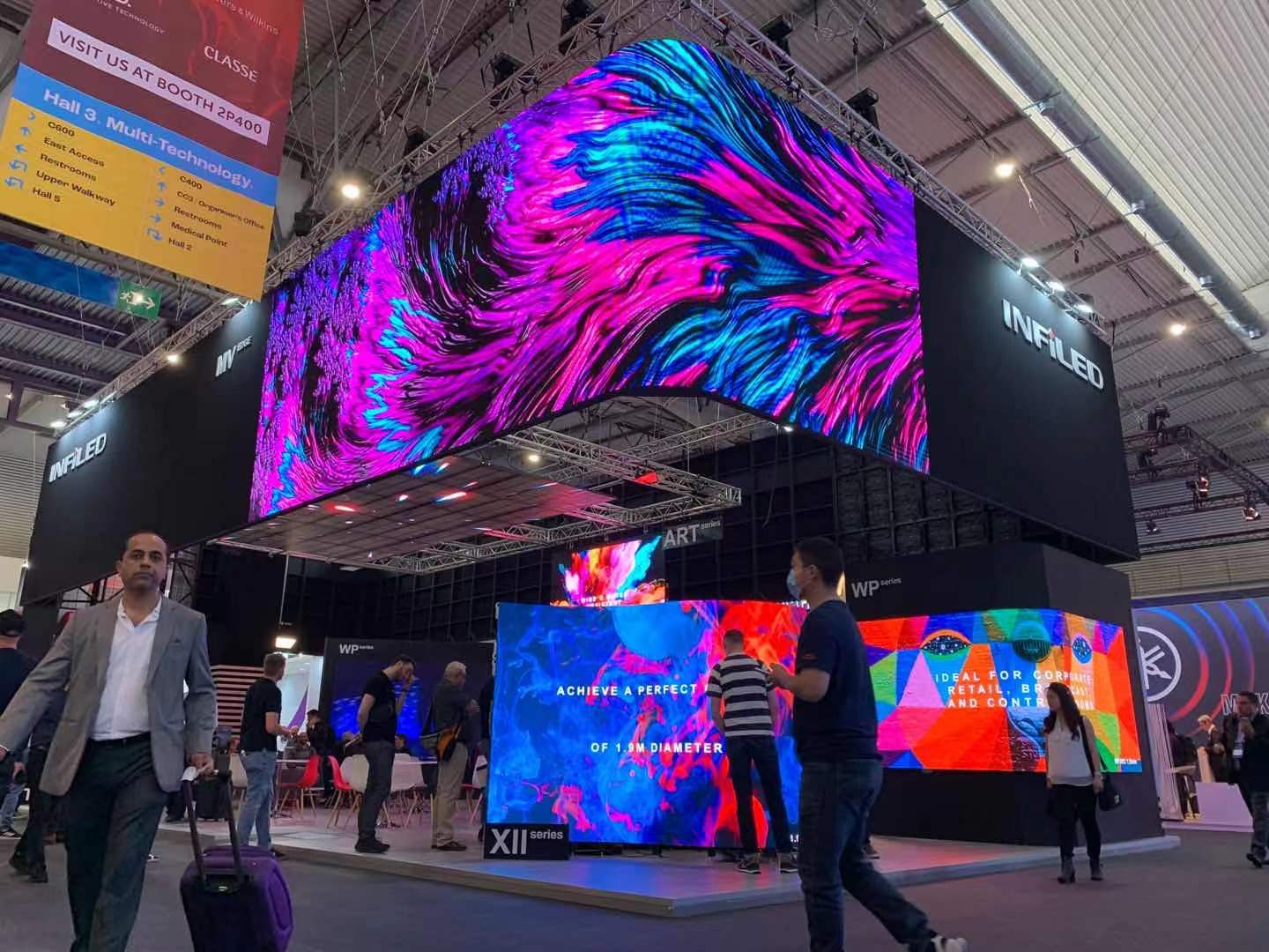 INFiLED naked eye 3D large screen at ISE 2022 in Barcelona, Spain