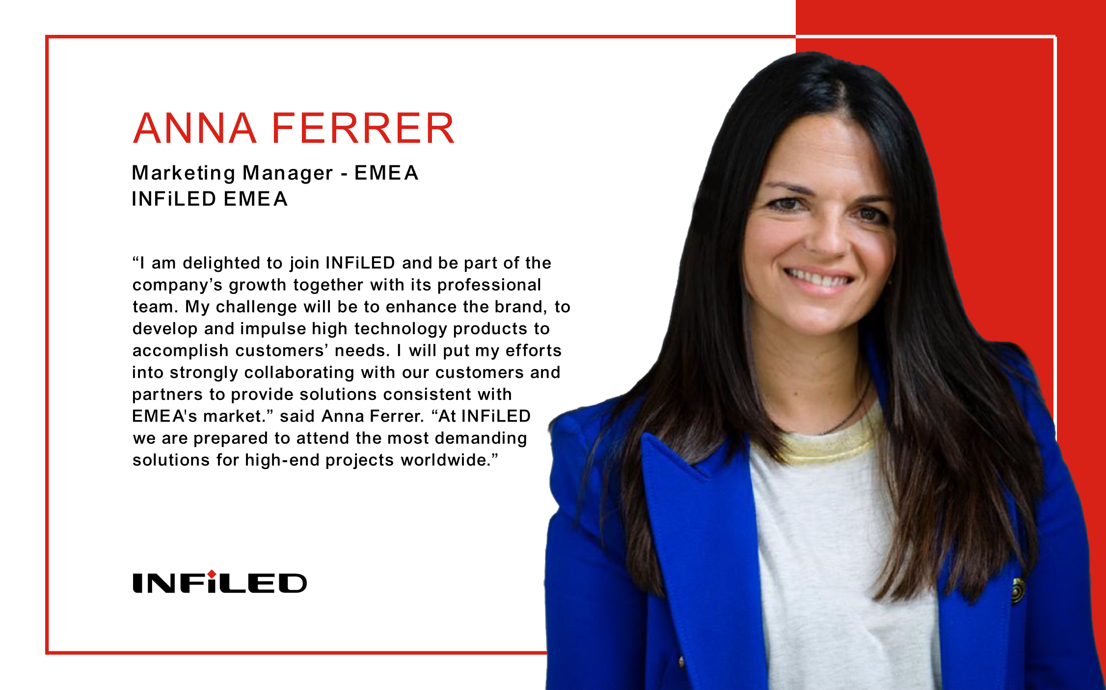 INFiLED Hires Anna Ferrer as Marketing Manager for EMEA