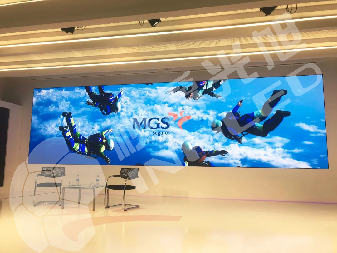 视爵光旭西班牙MGS保险公司LED小间距显示屏案例