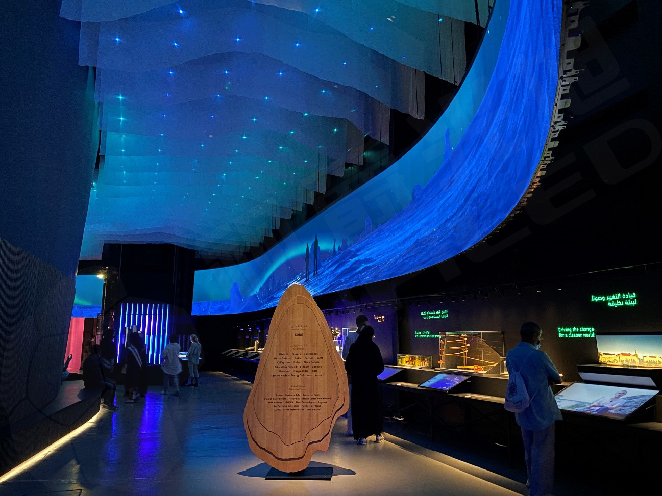 2020年世博会芬兰馆——视爵光旭无缝曲面LED显示屏大放光彩