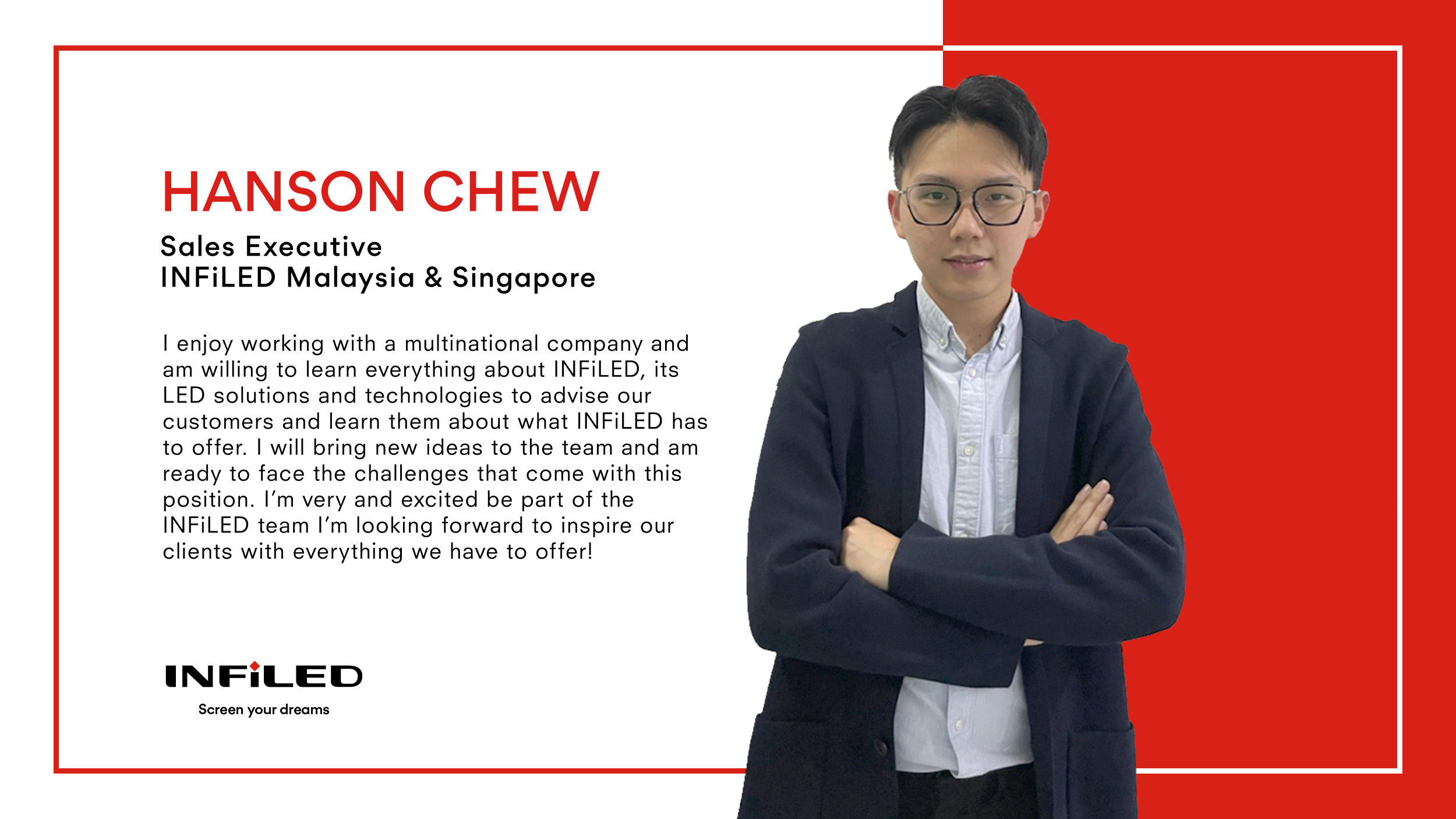 INFiLED Appoints Hanson Chew as Sales Executive for Malaysia & Singapore