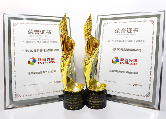 INFiLED Top Ten LED Display Award Certificate