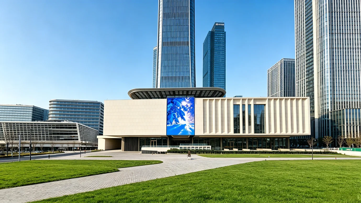 杭州首个“双铂金”商务地标亮了！视爵光旭9块大屏正式点亮台泥公亮大楼